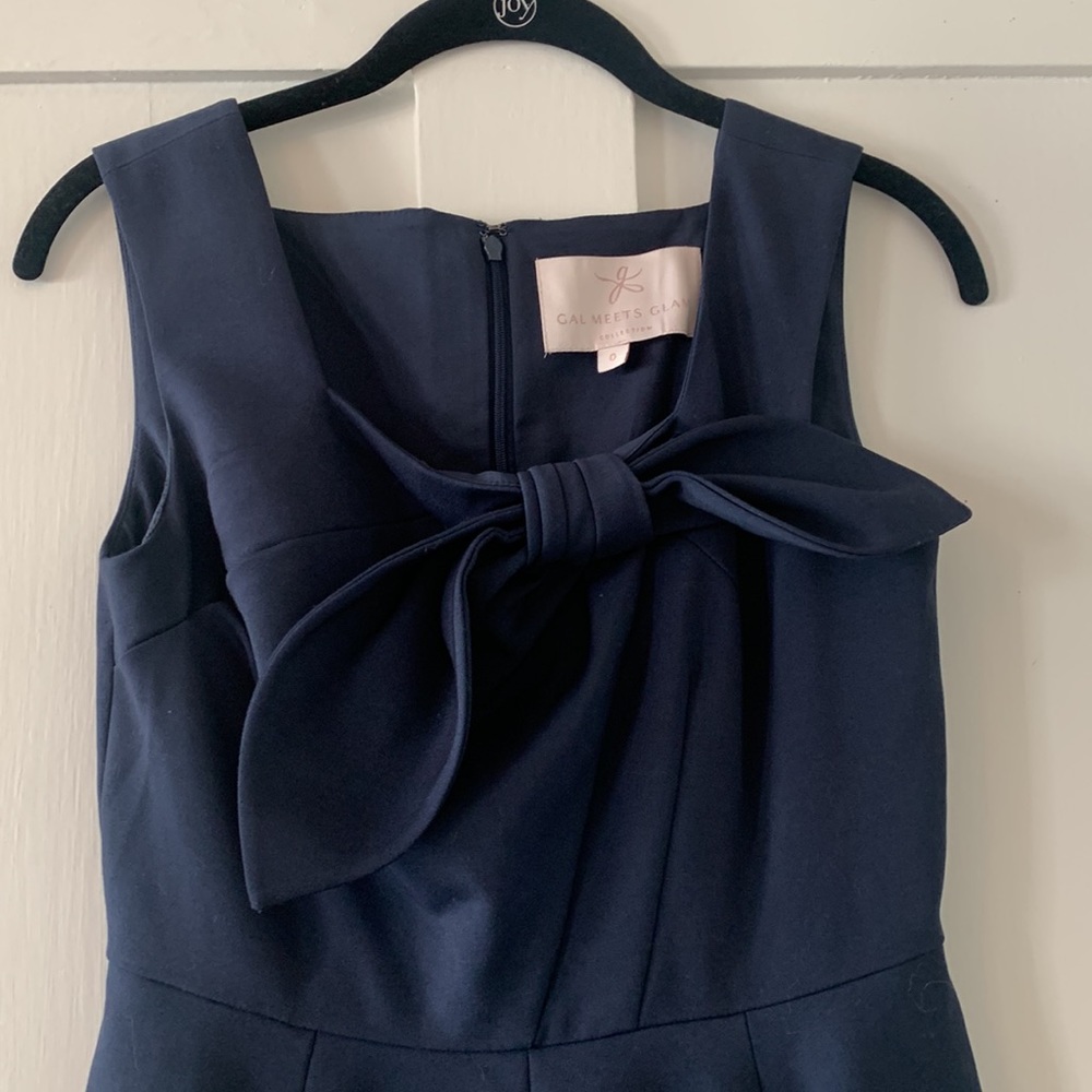 Beautiful Gal Meets Glam Navy Bow Cocktail Dress Size XS - Picture 2 of 3